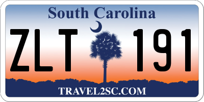 SC license plate ZLT191