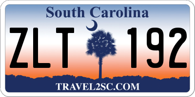SC license plate ZLT192
