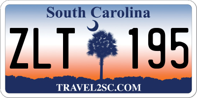 SC license plate ZLT195