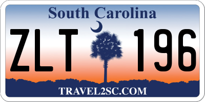 SC license plate ZLT196