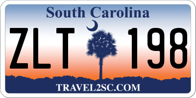 SC license plate ZLT198
