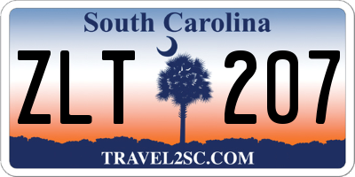 SC license plate ZLT207