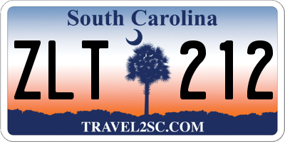 SC license plate ZLT212