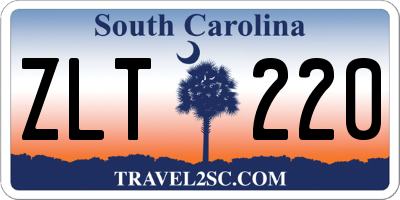 SC license plate ZLT220
