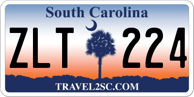 SC license plate ZLT224