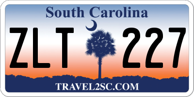 SC license plate ZLT227
