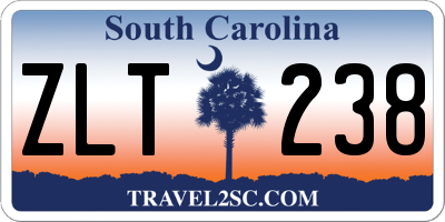 SC license plate ZLT238