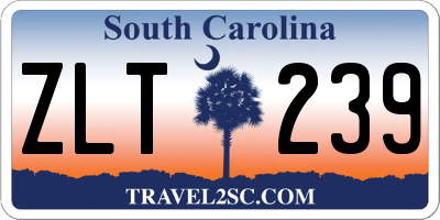 SC license plate ZLT239