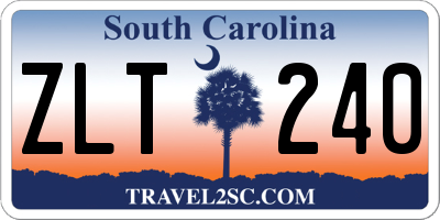 SC license plate ZLT240