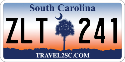 SC license plate ZLT241