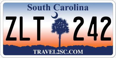SC license plate ZLT242