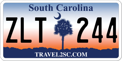 SC license plate ZLT244
