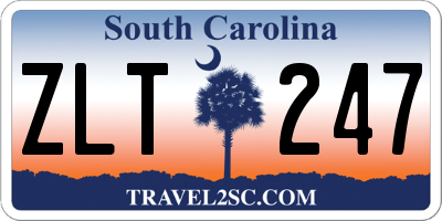 SC license plate ZLT247