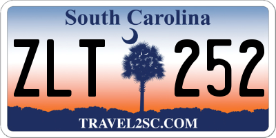 SC license plate ZLT252