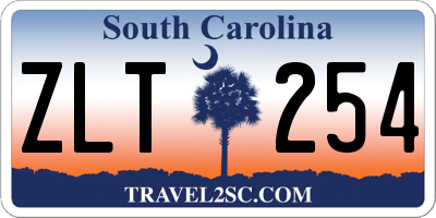 SC license plate ZLT254