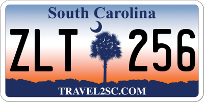 SC license plate ZLT256