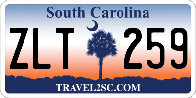 SC license plate ZLT259