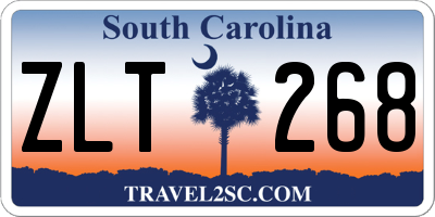 SC license plate ZLT268