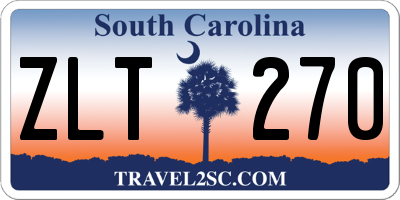 SC license plate ZLT270