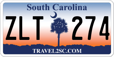 SC license plate ZLT274