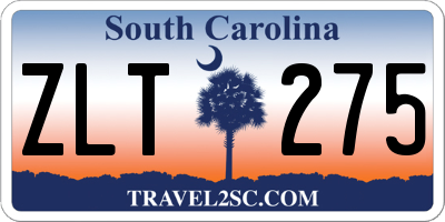 SC license plate ZLT275