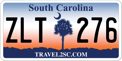 SC license plate ZLT276