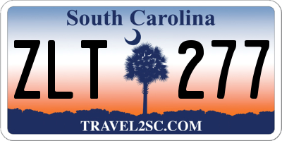 SC license plate ZLT277