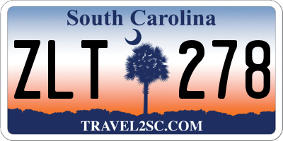 SC license plate ZLT278