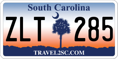 SC license plate ZLT285