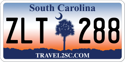 SC license plate ZLT288