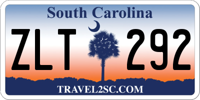 SC license plate ZLT292