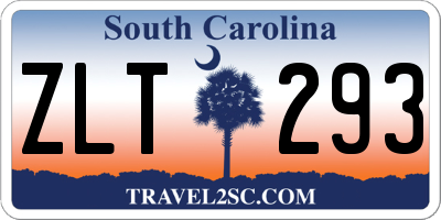 SC license plate ZLT293