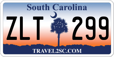 SC license plate ZLT299