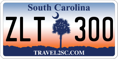 SC license plate ZLT300
