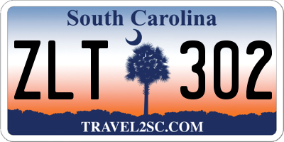SC license plate ZLT302