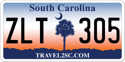 SC license plate ZLT305