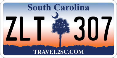 SC license plate ZLT307