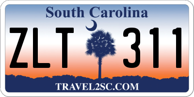 SC license plate ZLT311