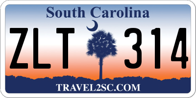 SC license plate ZLT314