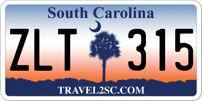 SC license plate ZLT315
