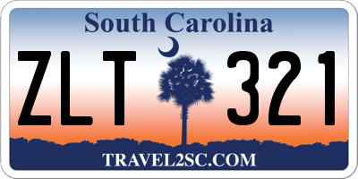SC license plate ZLT321