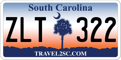 SC license plate ZLT322