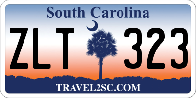 SC license plate ZLT323