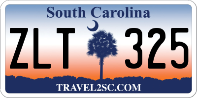 SC license plate ZLT325