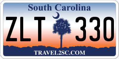 SC license plate ZLT330