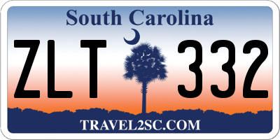 SC license plate ZLT332