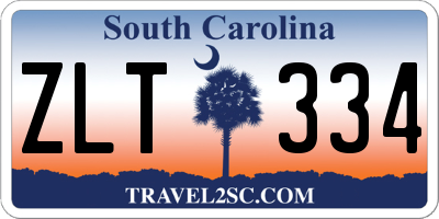 SC license plate ZLT334