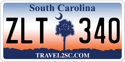 SC license plate ZLT340