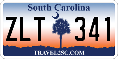 SC license plate ZLT341