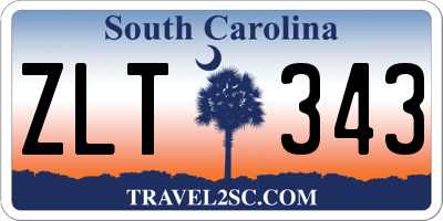 SC license plate ZLT343